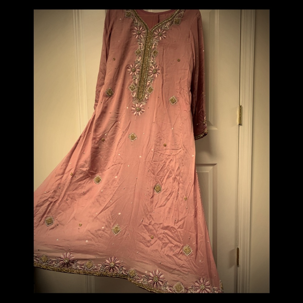 Gorgeous Pink Pakistani Kameez Shalwar Suit NEW